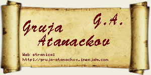 Gruja Atanackov vizit kartica